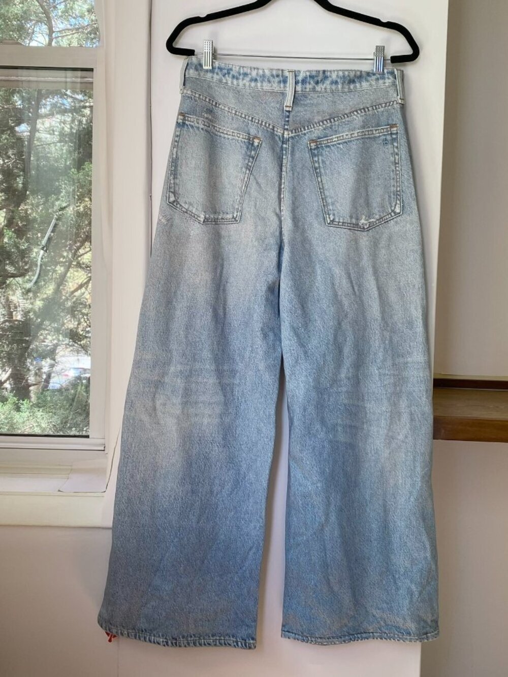 NWT Rag & Bone Miramar Sofie Wide-Leg Pants Sweatpant Jeans 30 Light Blue - Picture 9 of 16